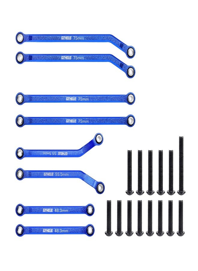 GTHELE High Clearance 4 Links Set Aluminum Linkage for Traxxas 1/18 TRX4M K10 F-150 Upgrade Parts RC Crawler Car (Dark Blue) - Image 5